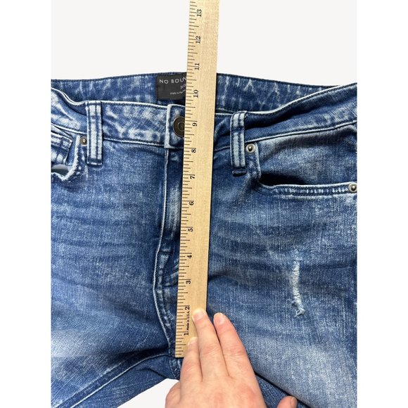 No Boundaries Jeans Womens 30/30 Blue Denim Distressed Straight Leg Pants Bottom - Picture 5 of 8